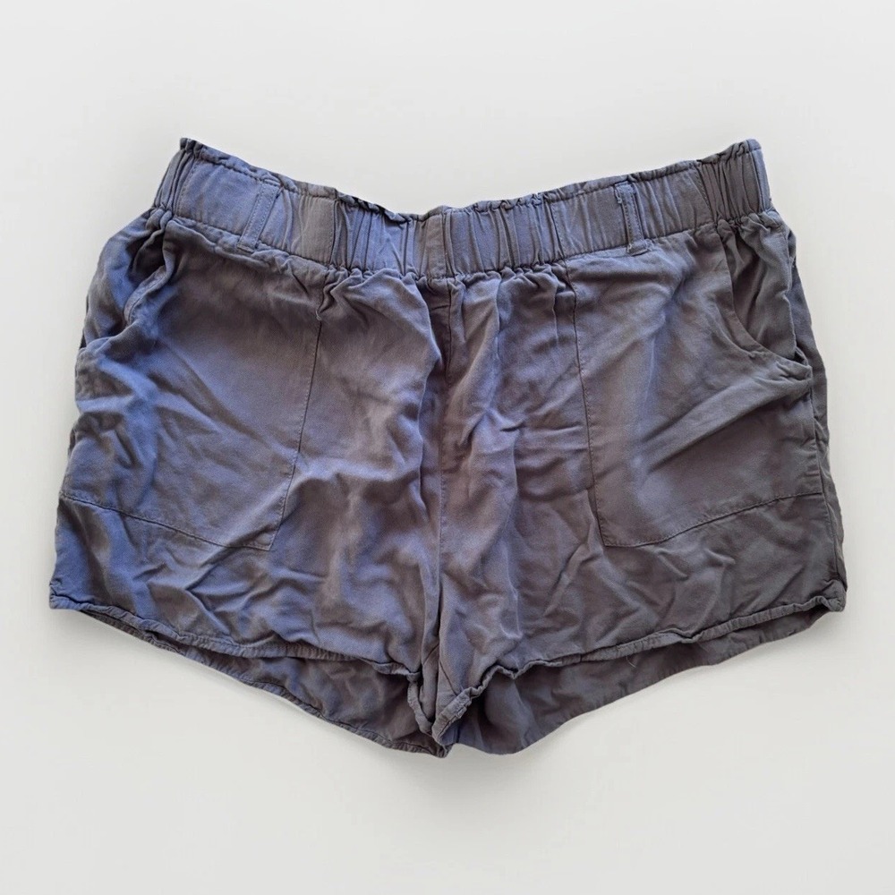 Shinestar Paper Bag Shorts Womens XL Gray High Rise Elastic Waist Summer Boho